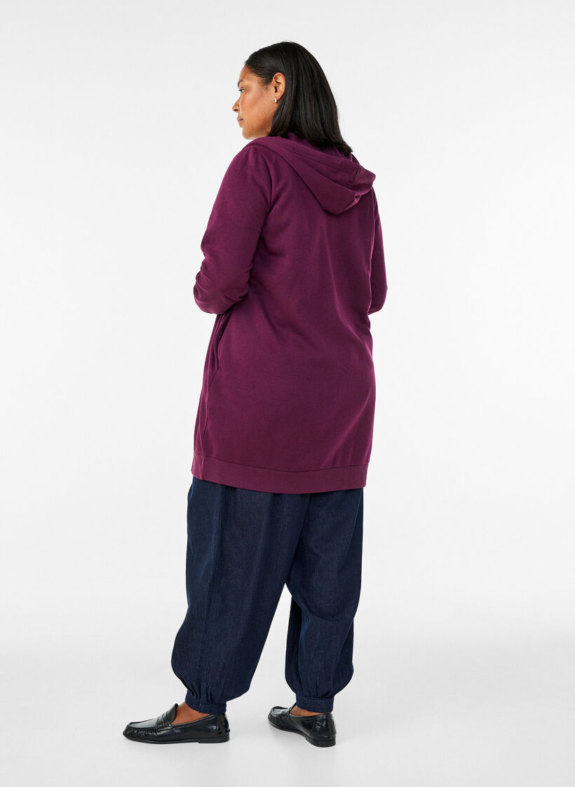 Blouse met balloneffect en chiffondetails, Rood, Model image number 2