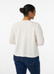 Blouse met structuurpatroon en knoopsluiting, Vanille, Model image number 2