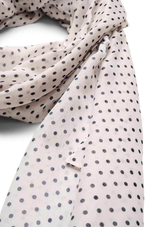 Lange sjaal met patroon, Vanille, Packshot image number 1