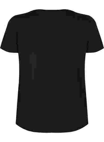 Trainingsshirt met print, Black w. White, Packshot image number 1