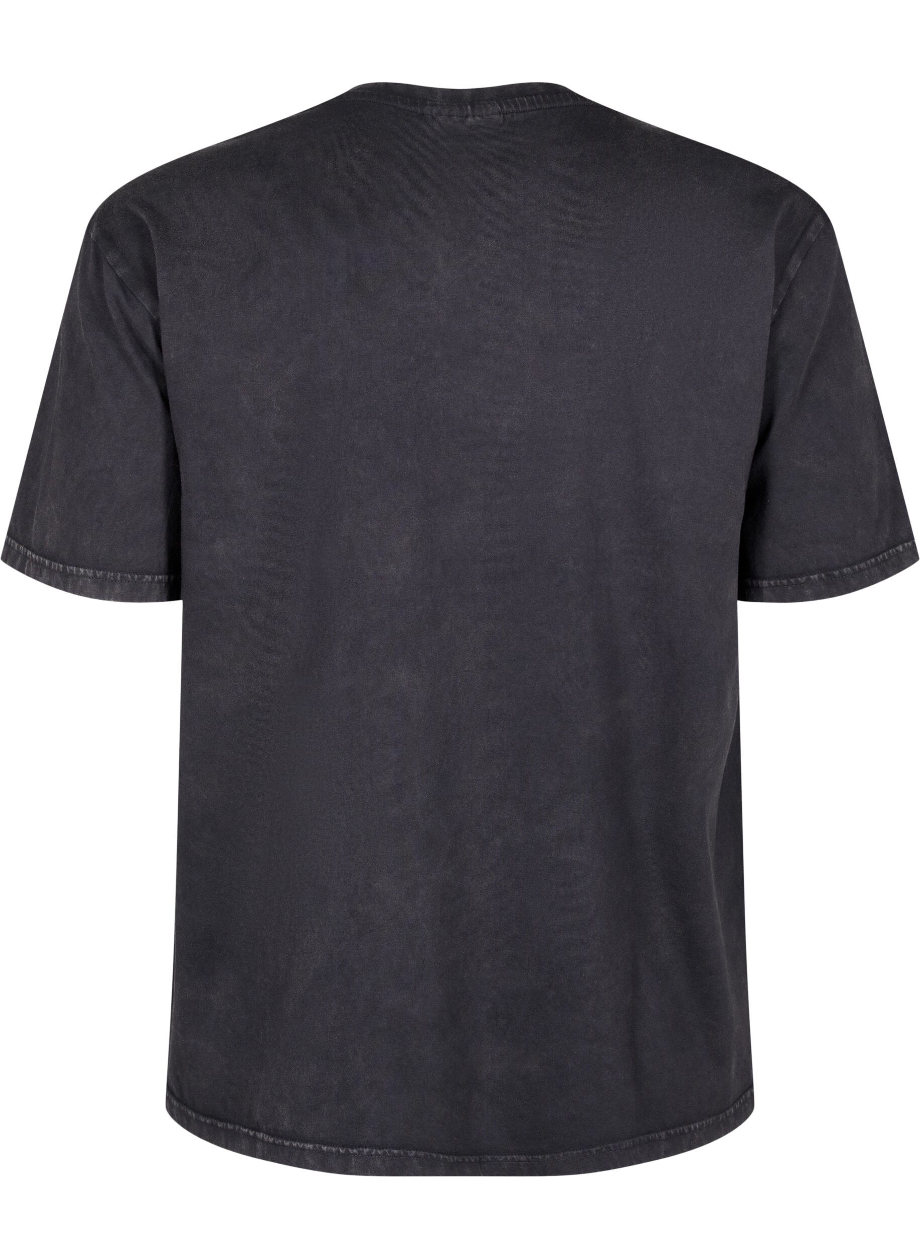 Zizzi T-shirt met parels, Grey washed, Packshot image number 1