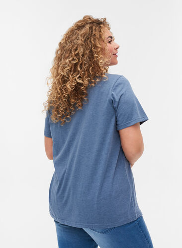 Gemêleerd T-shirt met print en korte mouwen, Bering Sea Mel., Model image number 1