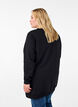 Tuniek van sweatstof met metalen details, Black, Model image number 1