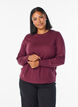 Gebreide blouse met ronde hals, Rood, Model image number 0
