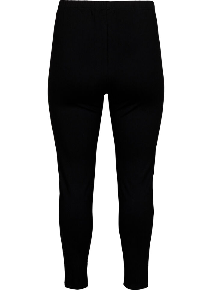 Viscose leggings met een split aan de voorkant, Zwart, Packshot image number 1