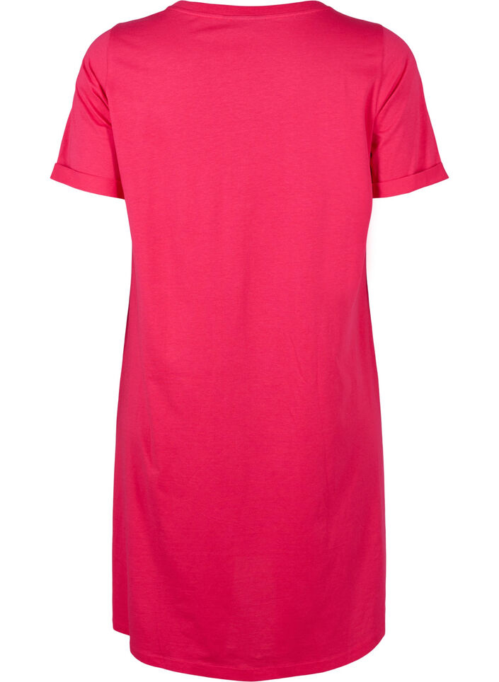 Katoenen T-shirtjurk, Bright Rose, Packshot image number 1