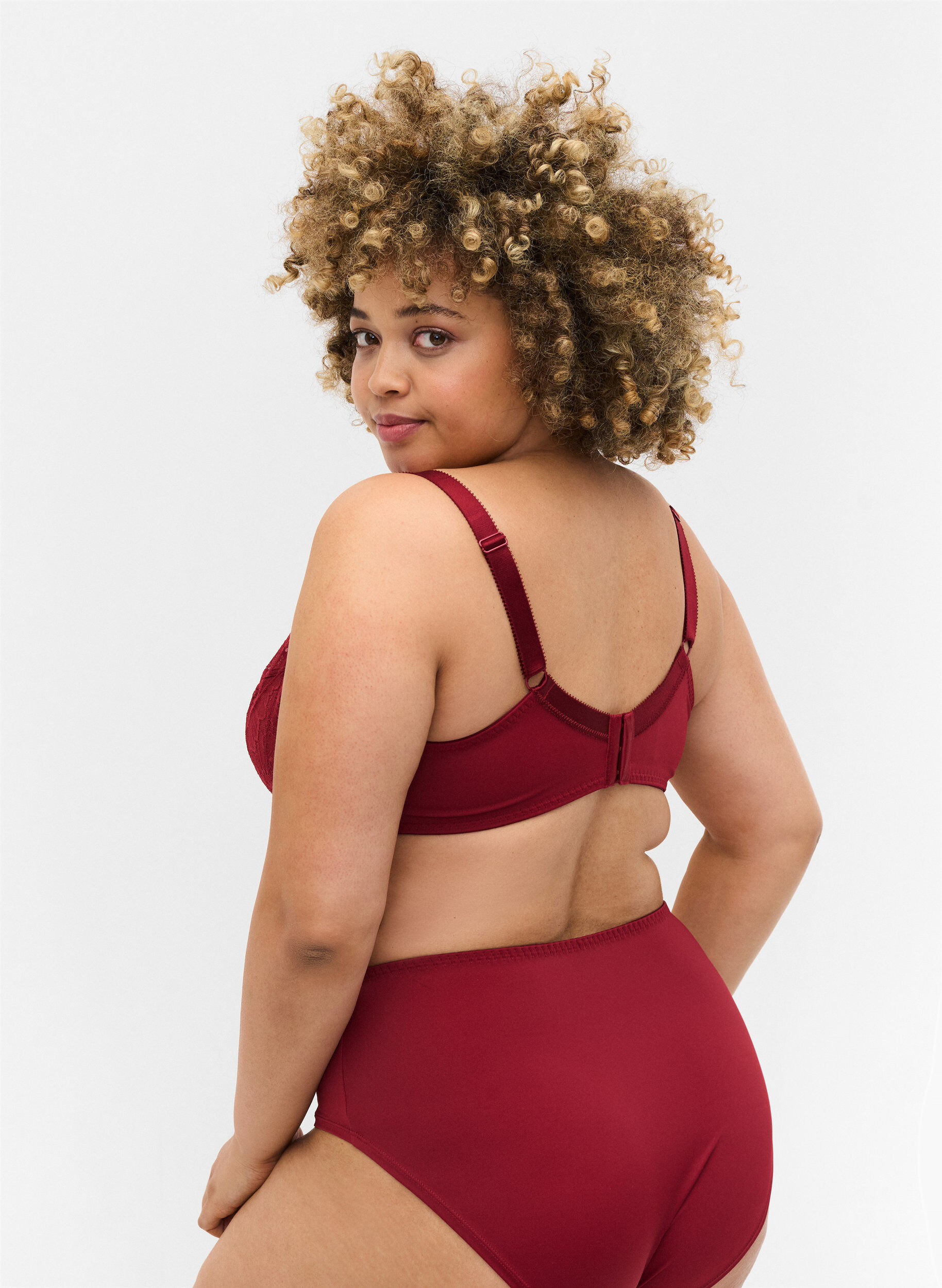 Zizzi Kanten beha met beugel, Rhubarb, Model image number 1