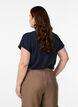 T-shirt met korte mouwen van katoenmix, Blauw, Model image number 2