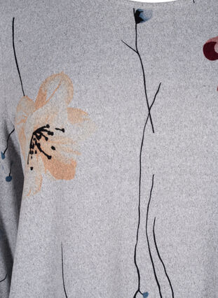 Gebloemde blouse met lange mouwen, LGM Flower AOP, Packshot image number 2