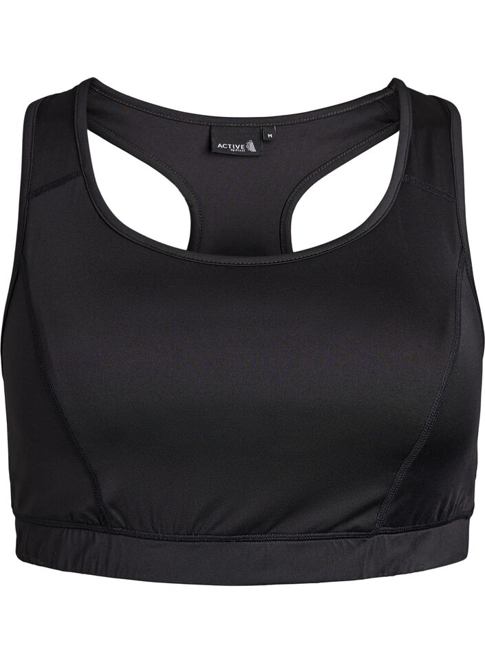 Sport-bh met racerback, Zwart, Packshot image number 0