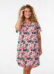 Jurk met print en korte mouwen, Roze, Model image number 0
