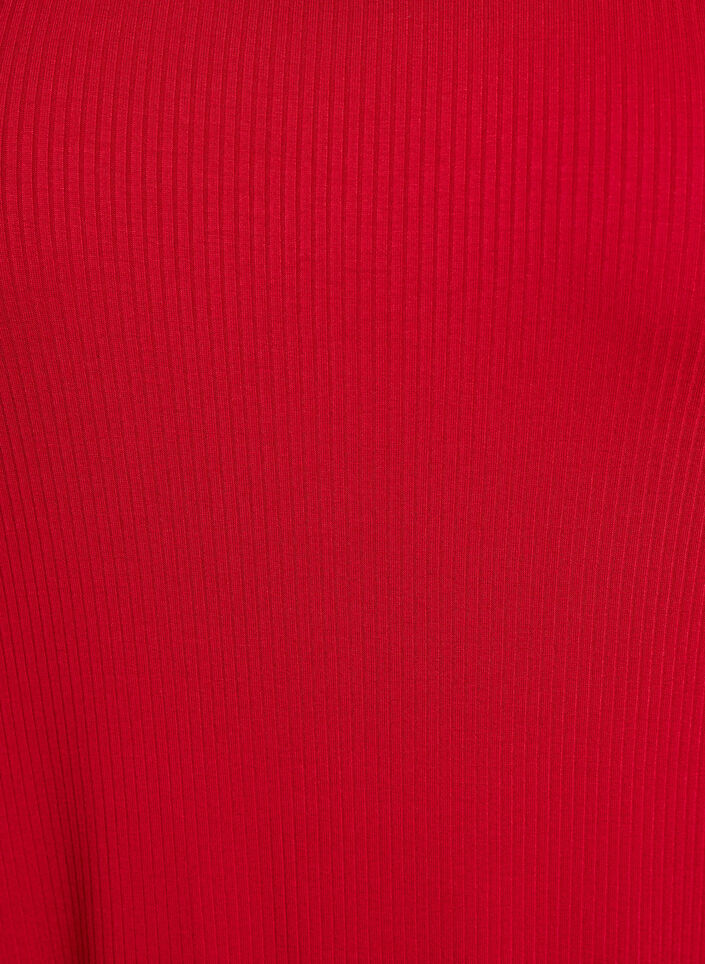 Mouwloze, geribde jurk van viscose, Rood, Packshot image number 2