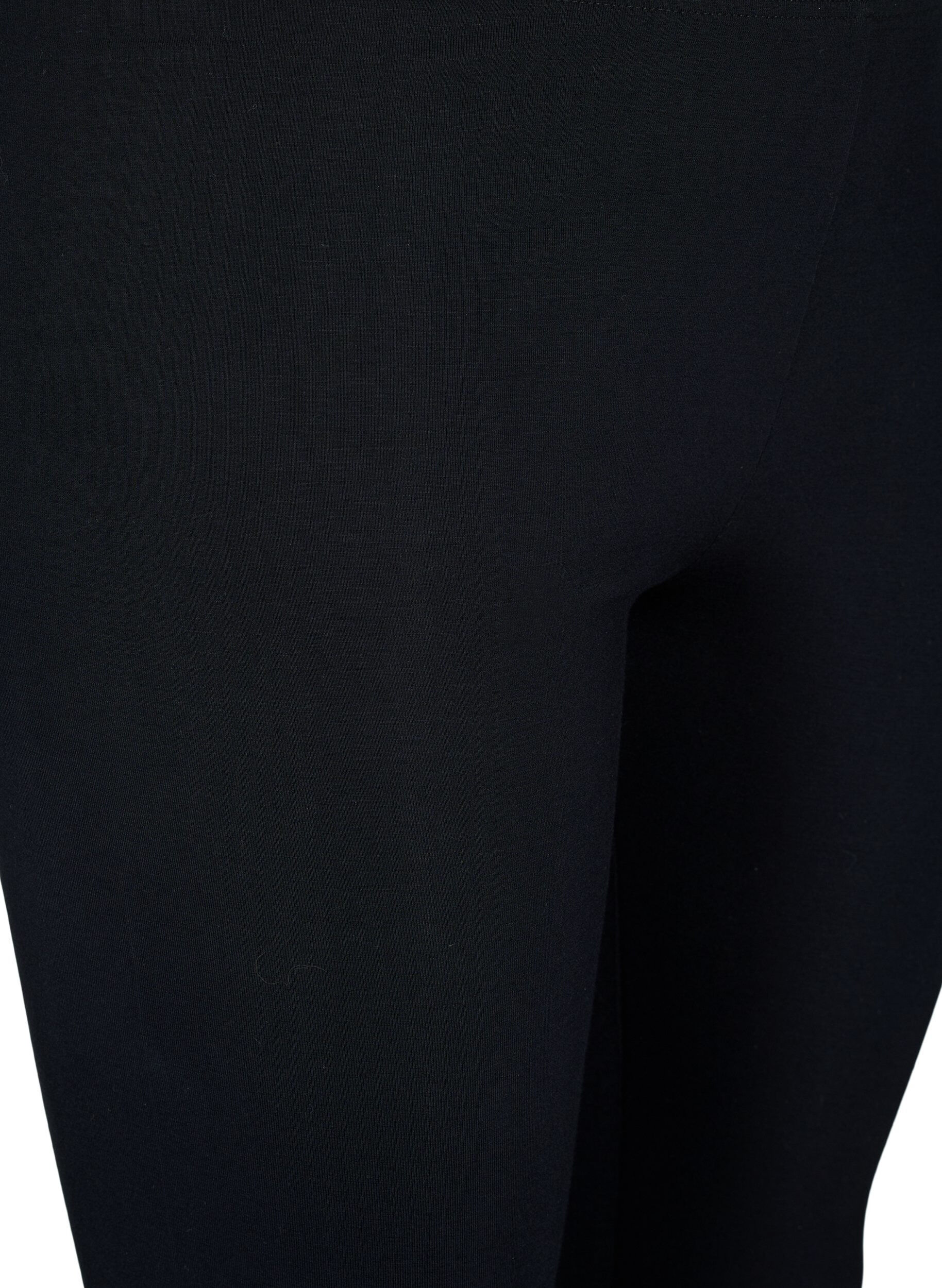 Zizzi Viscose legging met stippen, Black, Packshot image number 2