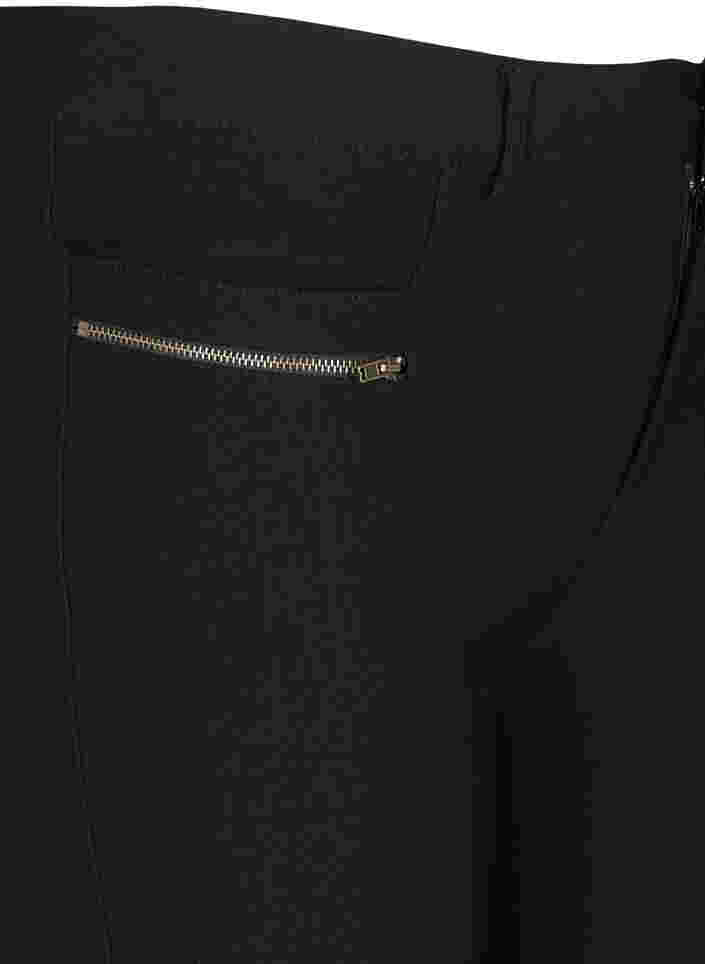 Nauwsluitende capri broek in viscosemix, Black, Packshot image number 2