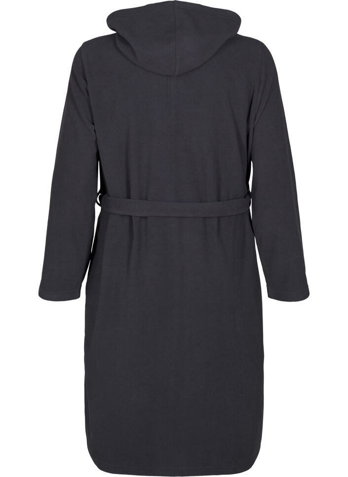 Ochtendjas met rits en capuchon, Grijs, Packshot image number 1