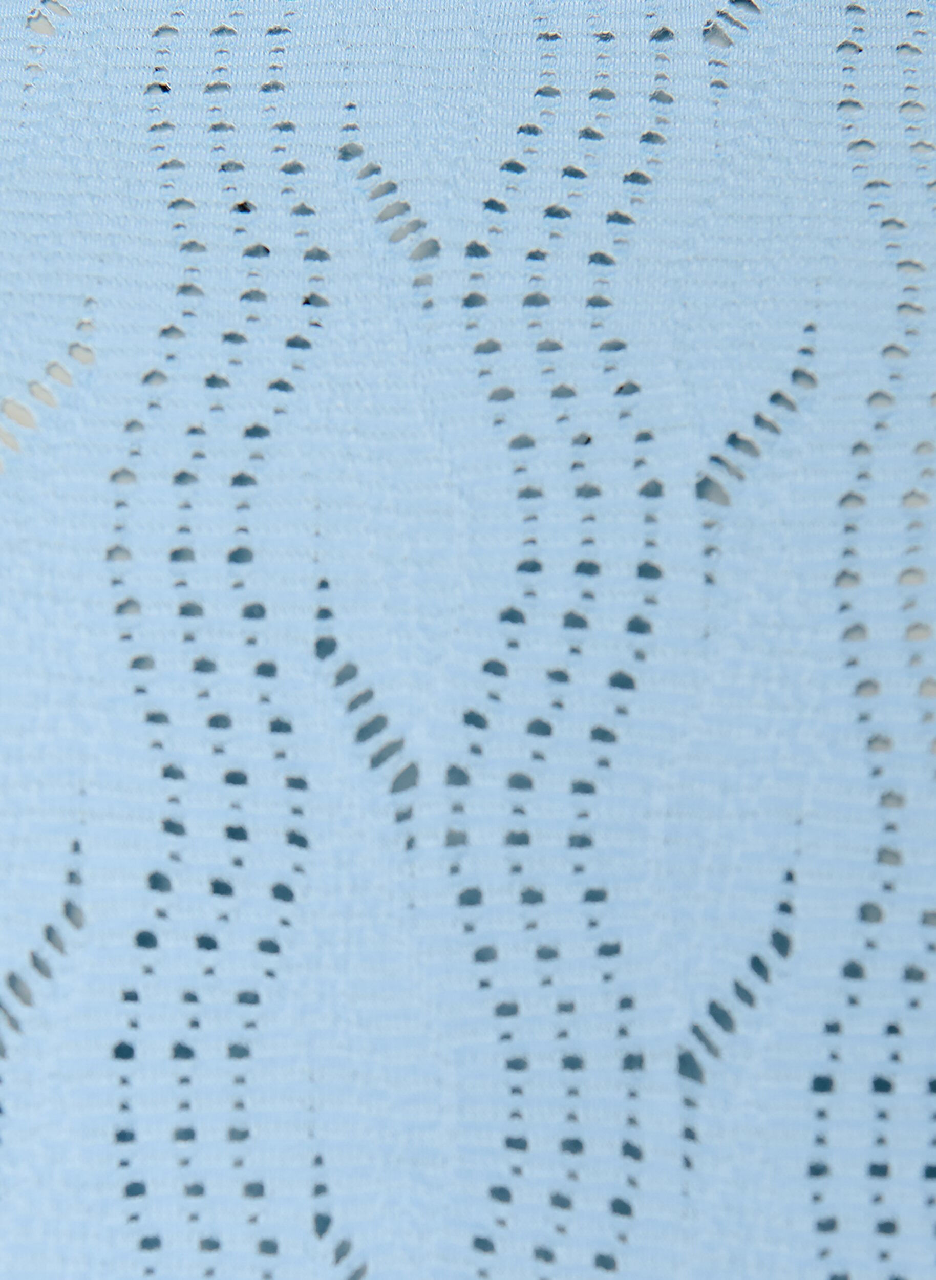 Zizzi Korte jersey jurk met broderie ajour, Blauw, Packshot image number 2