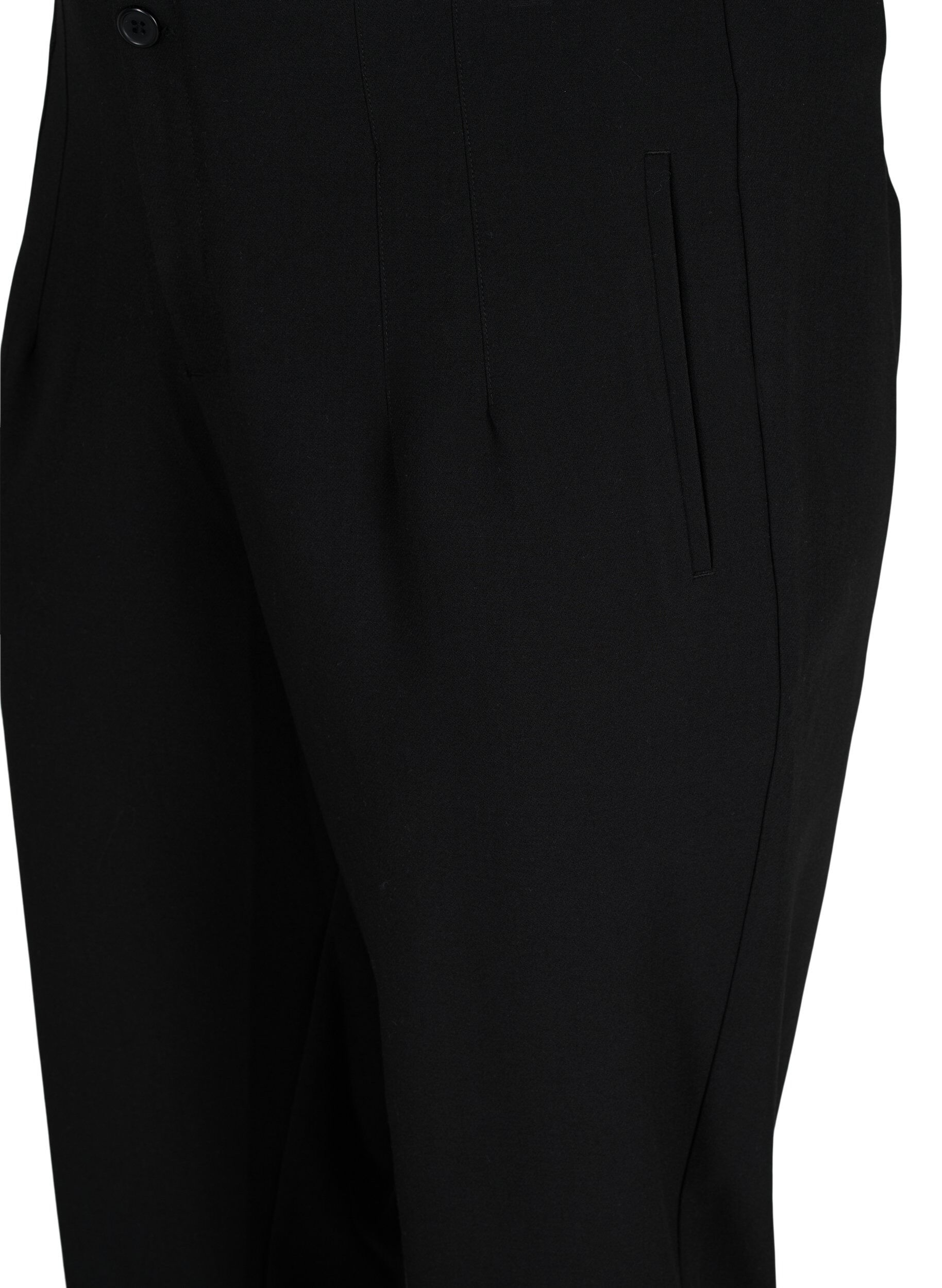 ZizziKlassieke broek met hoge taille, Zwart, Packshot image number 2