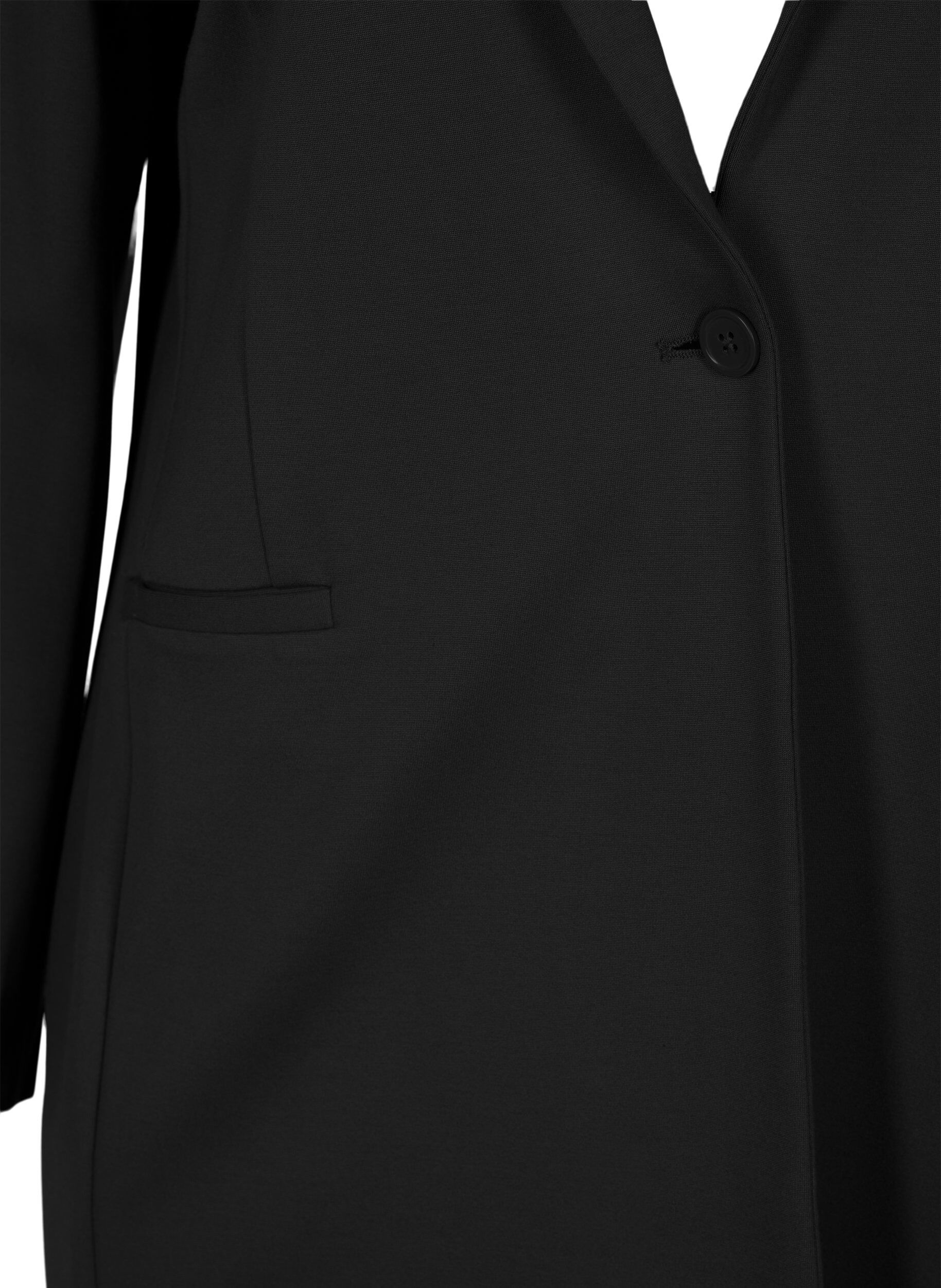 Zizzi Lange blazer, Black, Packshot image number 3