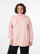 Sweatshirt met hoge kraag en zakken, Rood, Model image number 0