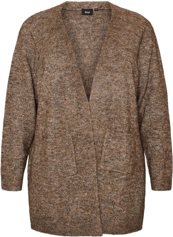 Lang vest met zakken, Bruin, Packshot image number 0