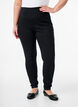 Rekbare jeggings met een hoge taille, Zwart, Model image number 2