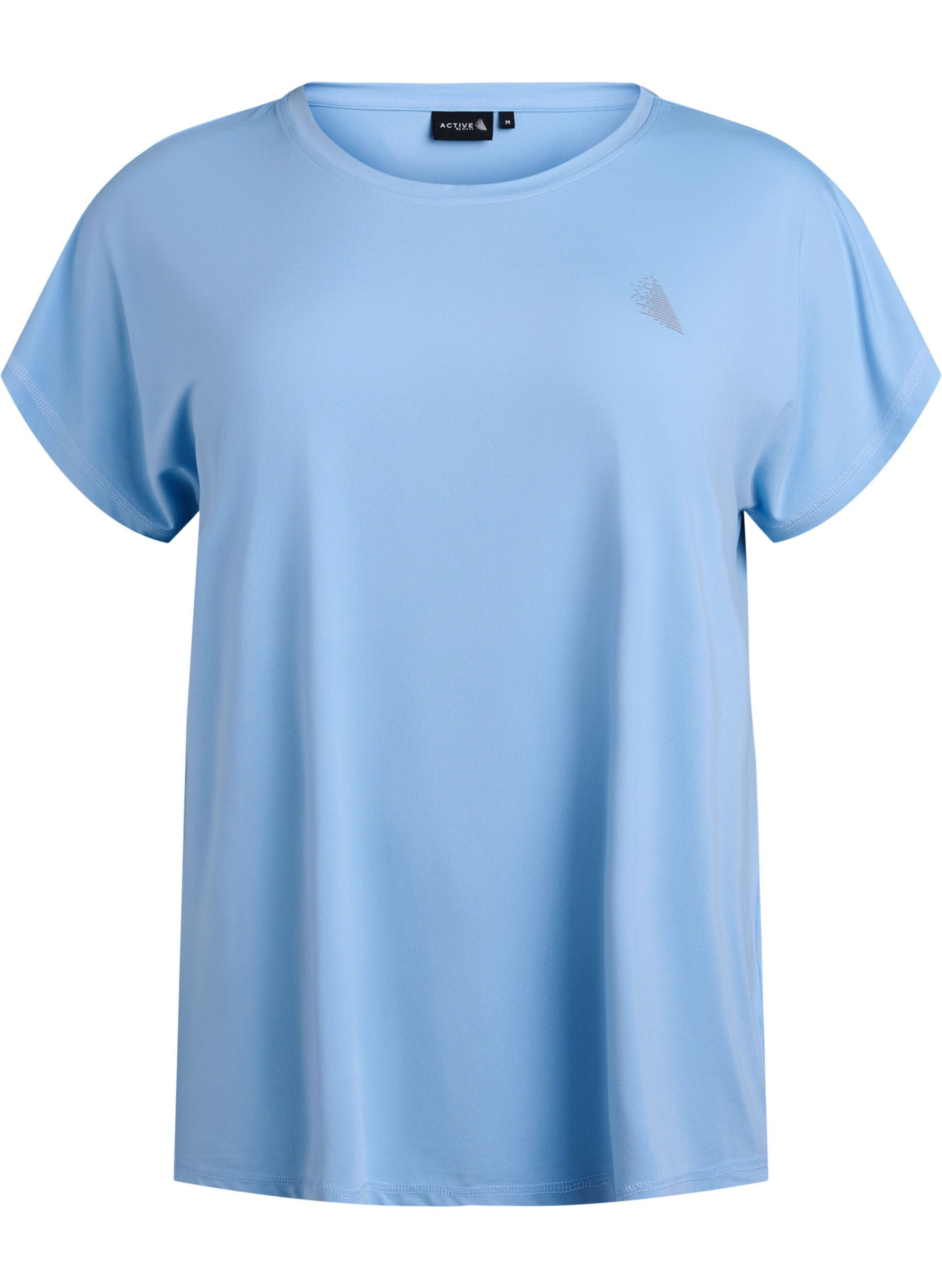 Zizzi Effen gekleurd T-shirt voor sporten, Blauw, Packshot image number 0