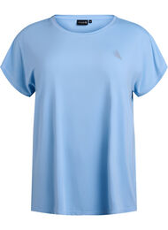 Effen gekleurd T-shirt voor sporten, Blauw