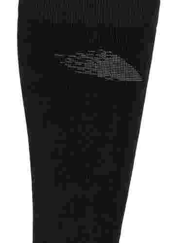 Steunkousen van katoen, Black/Medium Grey, Packshot image number 2