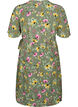 Zwangerschapsjurk in viscose met wikkel, Green Flower Print, Packshot image number 1