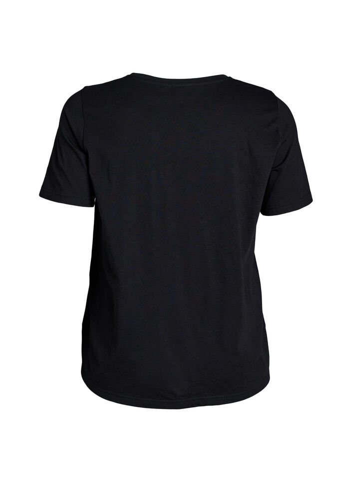 T-shirt met print, Zwart, Packshot image number 1