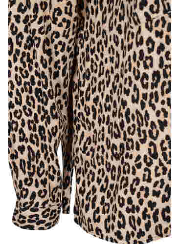 Viscose blouse met lange mouwen in dierenprint, Leo AOP, Packshot image number 3