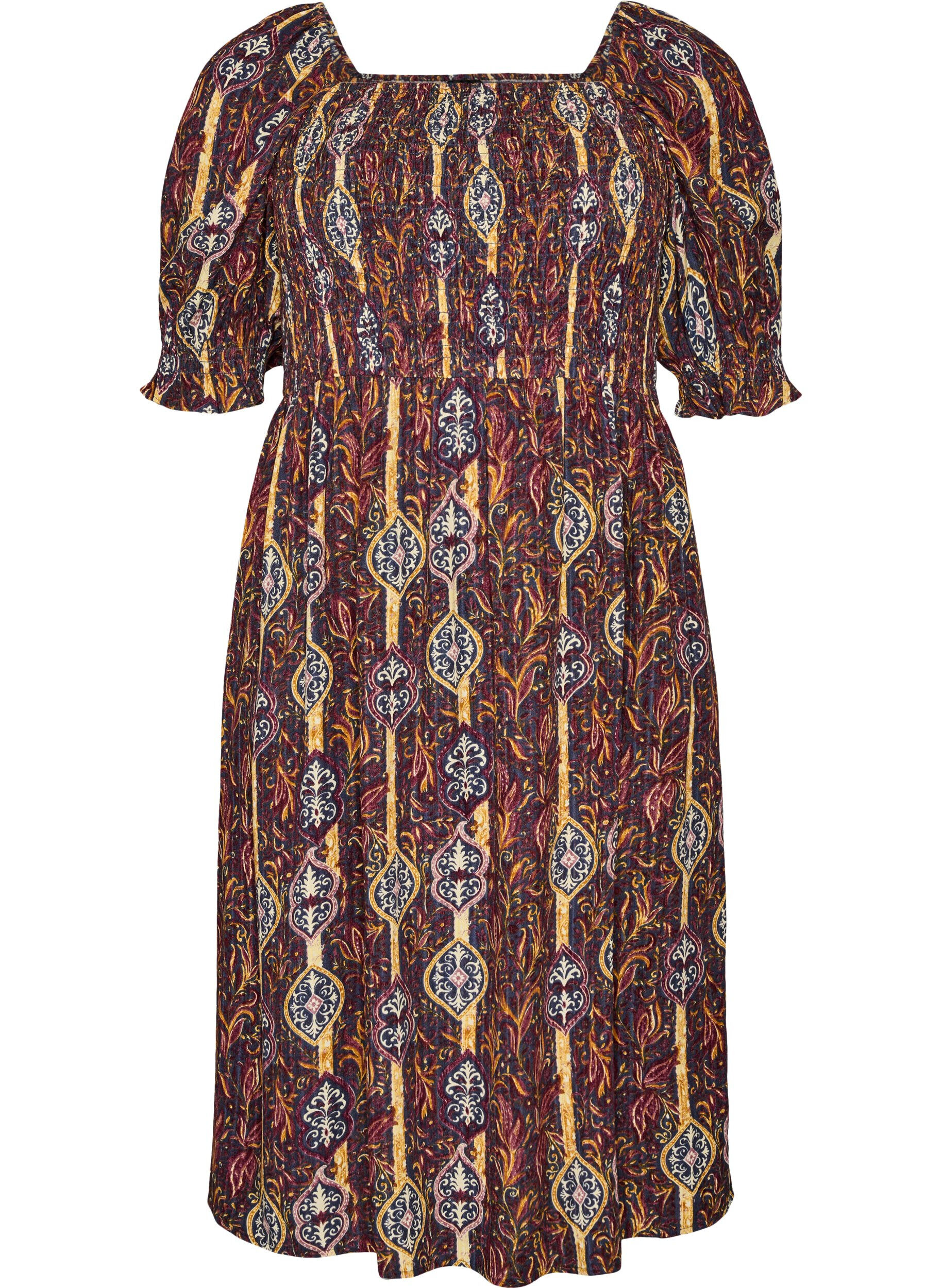 Zomerjurk in viscose met paisley print
