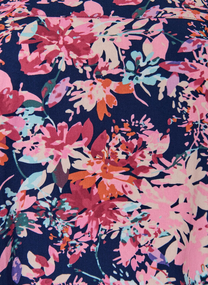 Katoenen jurk met korte mouwen en print, Blauw, Packshot image number 2