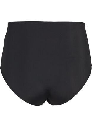 Bikinibroekje met hoge taille en gesp, Black, Packshot image number 1