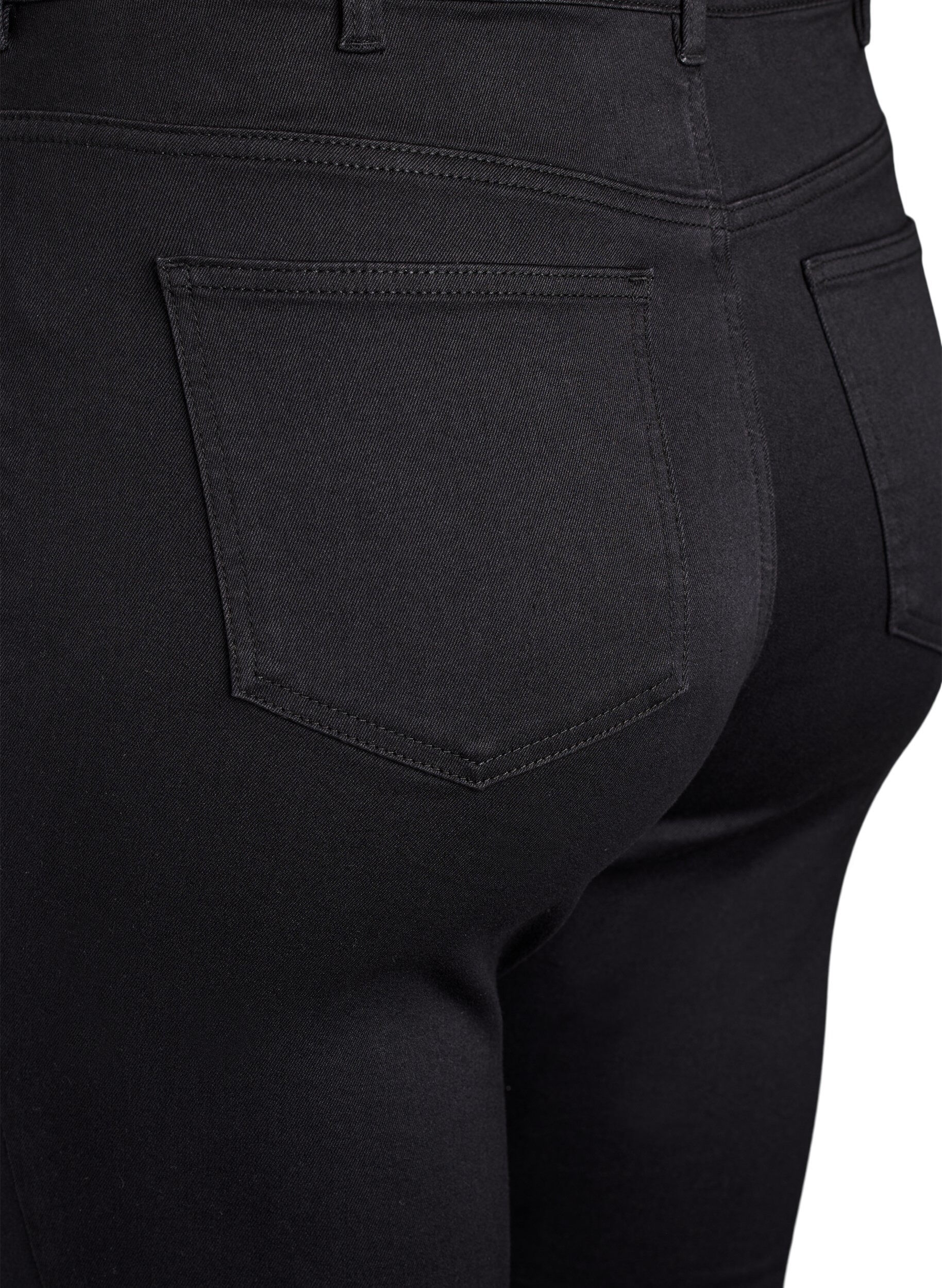 Zizzi Super slim Amy jeans met hoge taille, Zwart, Packshot image number 3