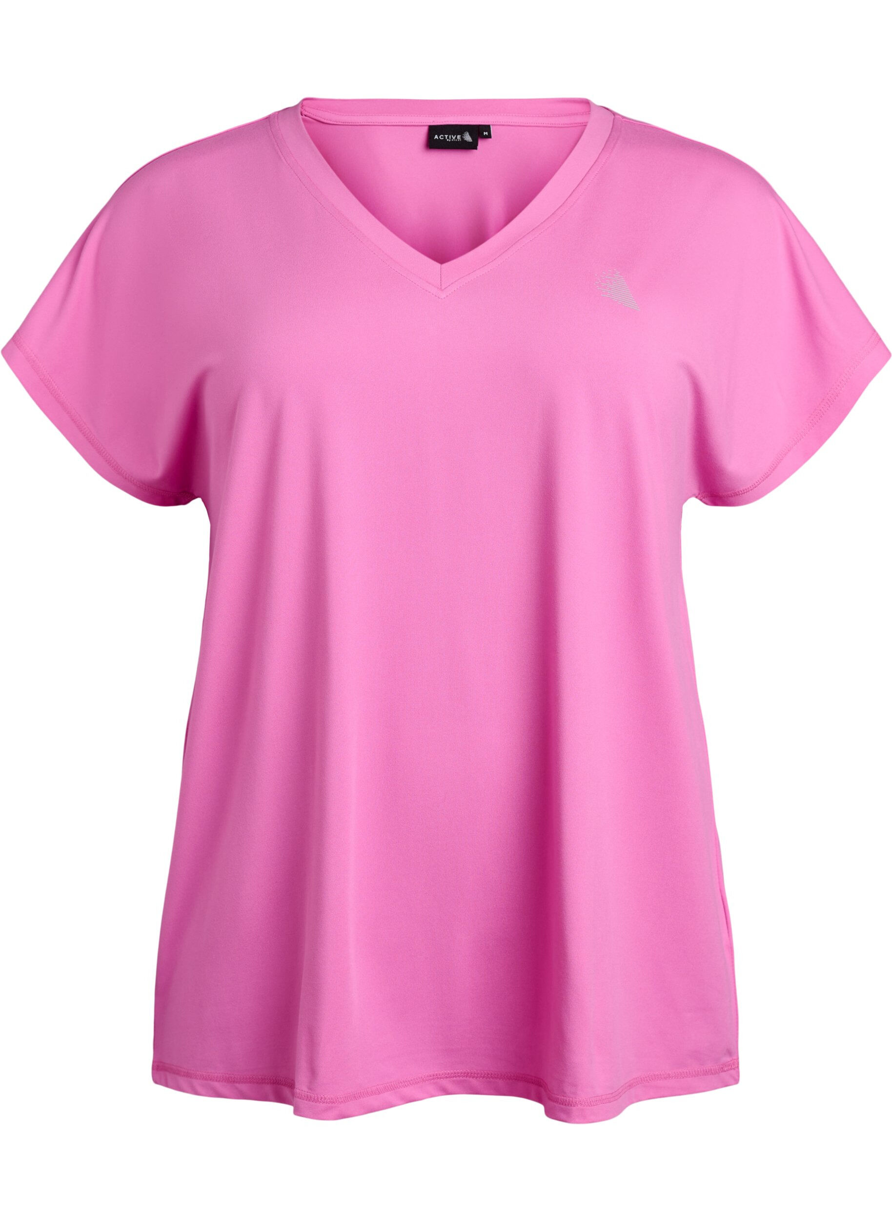 ZizziLosvallend sport T-shirt met V-hals, Roze, Packshot image number 0