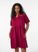 Jerseyjurk met kanten details en een gelaagde rok, Rood, Model image number 0
