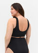 Bikinitop met print en ronde hals, Black, Model image number 1