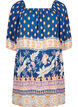 Strandjurk van viscose met print, Blauw, Packshot image number 0