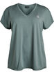 Losvallend sport T-shirt met V-hals, Groen, Packshot image number 0
