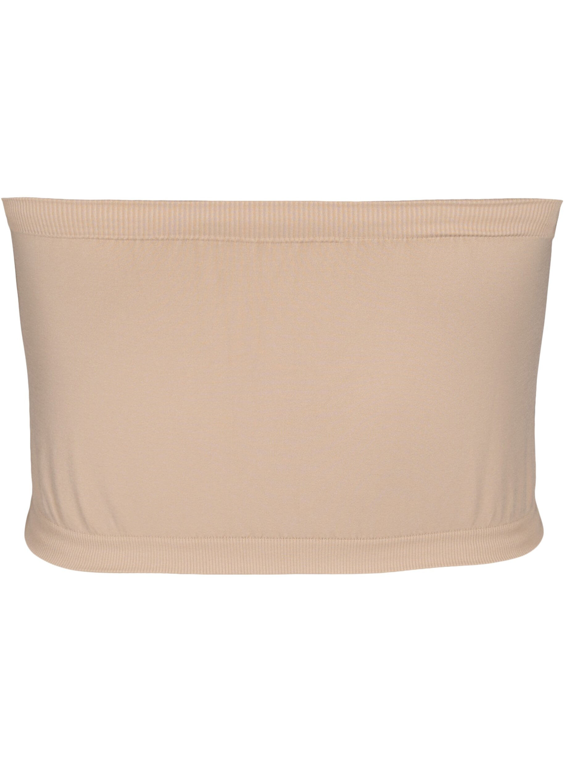 Zizzi Bandeau topje, Beige, Packshot image number 1