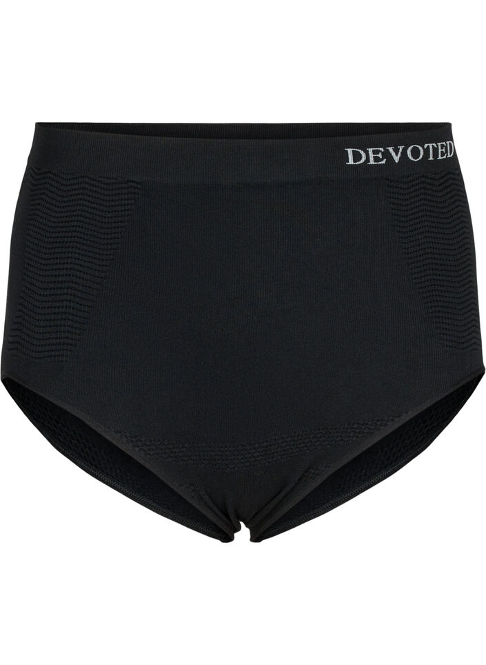 Naadloze legging met hoge taille, Black, Packshot image number 0