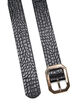 Kunstleren riem met krokodillenpatroon, Black w. Gold Buckle, Packshot image number 1