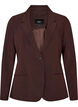 Klassieke blazer met een enkele knoopsluiting, Bruin, Packshot image number 0
