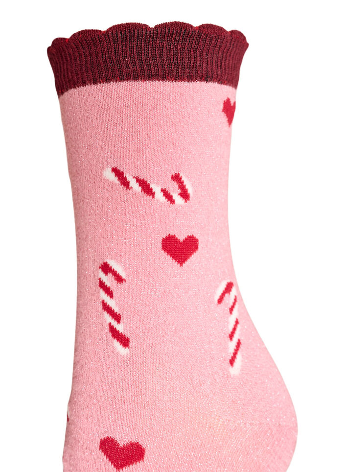 2-pack kerstsokken, Roze, Packshot image number 2