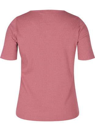 T-shirt met korte mouwen en knopen, Deco Rose, Packshot image number 1