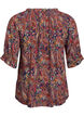 Blouse van viscose met paisley print en mouwen tot de elleboog, Blauw, Packshot image number 1