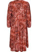 Viscose midi-jurk met paisleyprint, Oranje, Packshot image number 1