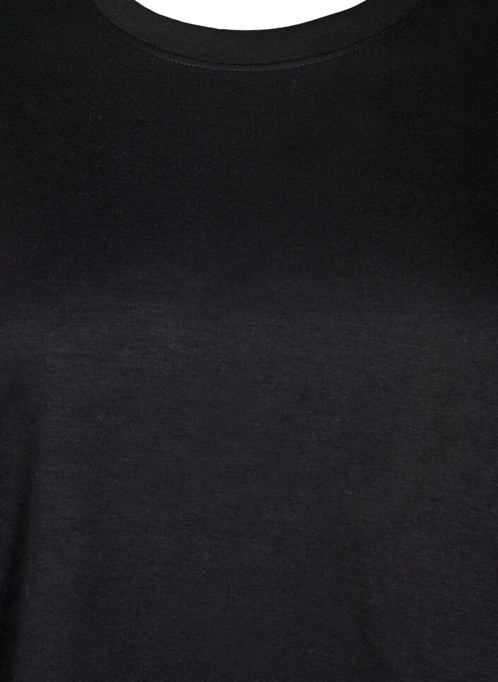Sweatshirt met ronde hals, Zwart, Packshot image number 2