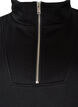 Sweatshirt met hoge kraag en ritssluiting, Zwart, Packshot image number 2